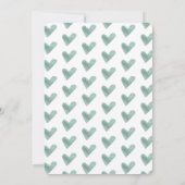 Valentijnsdag Harten Metallic Waterverf Birthday Kaart (Achterkant)