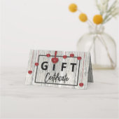 Valentijnsdag Harten Moderne Rustic Wood Cadeaukaa Plaatskaartje (Voorkant)