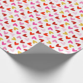 Valentijnsdag Harten op wit Cadeaupapier (Hoek)