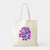 Valentijnsdag harten - paars en aqua tote bag (Achterkant)