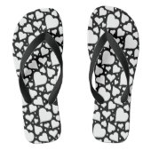 Valentijnsdag harten patroon. Aangepaste BG-kleur! Teenslippers (Voetbed)