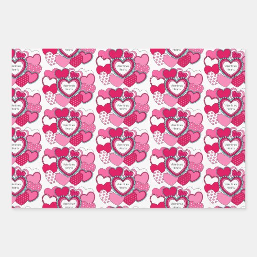Valentijnsdag Harten Persoonlijke naam bijenmijn Inpakpapier Vel (Voorkant 2)