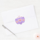 Valentijnsdag Harten Ronde Sticker (Envelop)