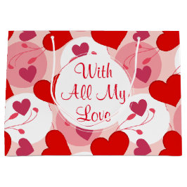 Valentijnsdag Harten rood en roze Groot Cadeauzakje