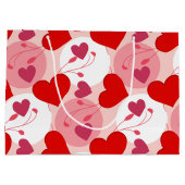 Valentijnsdag Harten rood en roze Groot Cadeauzakje (Achterkant)