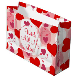 Valentijnsdag Harten rood en roze Groot Cadeauzakje