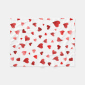 Valentijnsdag harten - rood fleece deken (Voorkant (Horizontaal))