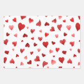 Valentijnsdag harten - rood inpakpapier vel (Voorkant 3)
