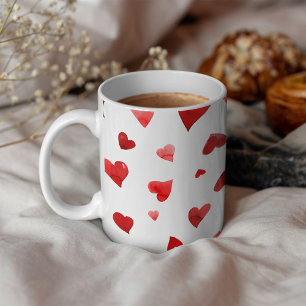 Valentijnsdag harten - rood koffiemok