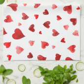 Valentijnsdag harten - rood theedoek (Gevouwen)