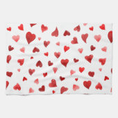 Valentijnsdag harten - rood theedoek (Horizontaal)