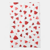 Valentijnsdag harten - rood theedoek (Verticaal)
