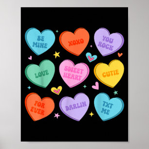 Valentijnsdag harten snoep wees valentijn vrouwen poster