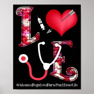 Valentijnsdag Harten Stethoscoop Liefde Arnp Verpl Poster