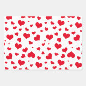 Valentijnsdag harten Willekeurig patroon rood/wit Inpakpapier Vel (Voorkant)