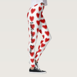 Valentijnsdag Harten Witte Leggings Yoga Pants