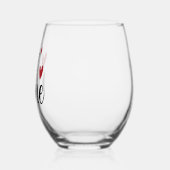 Valentijnsdag harten zijn van mij wijnglas zonder voet (Links)