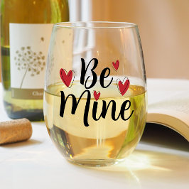 Valentijnsdag harten zijn van mij wijnglas zonder voet