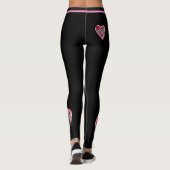 Valentijnsdag Harten zwarte Leggings Yoga Pants (Achterkant)