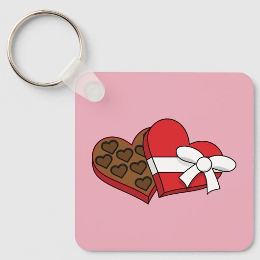 Valentijnsdag - Hartenbonkdoos Sleutelhanger (Voorkant)