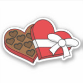 Valentijnsdag - Hartenbonkdoos Sticker (Voorkant)