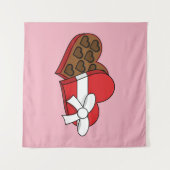 Valentijnsdag - Hartenbonkdoos Wandkleed (Voorkant (horizontaal))