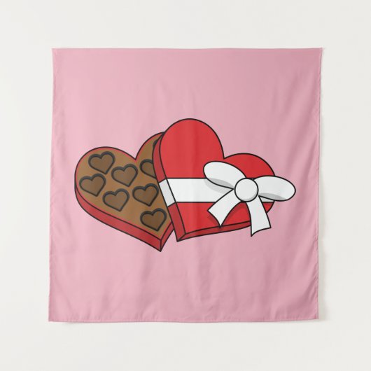 Valentijnsdag - Hartenbonkdoos Wandkleed (Voorkant)
