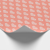 Valentijnsdag hartenpatroon cadeaupapier (Hoek)