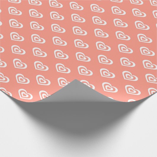 Valentijnsdag  hartenpatroon cadeaupapier (Hoek)