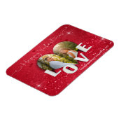 Valentijnsdag Hartfoto Glitter - Foto Magnet Magneet (Linkerzijde)