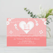 Valentijnsdag hartinvocatie kaart (Staand voorkant)