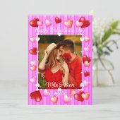 Valentijnsdag Hartjes Feestdagenkaart (Staand voorkant)