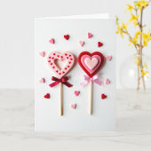 Valentijnsdag Hartjes Kaart (Gele Bloem)