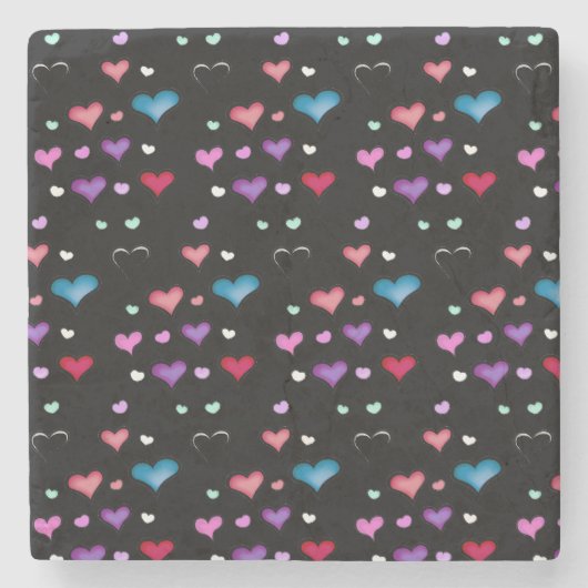 Valentijnsdag hartkloppingen Onderzetter (Voorkant)