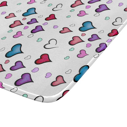 Valentijnsdag hartkloppraad snijplank (Hoek)