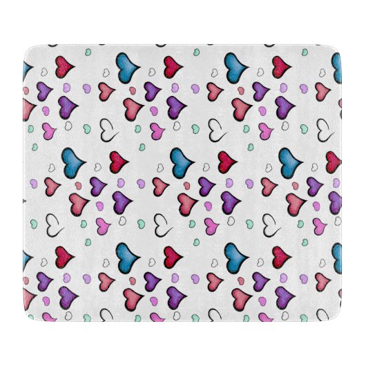 Valentijnsdag hartkloppraad snijplank (Voorkant)