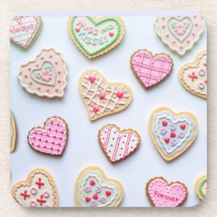Valentijnsdag hartkoekjes   bier onderzetter