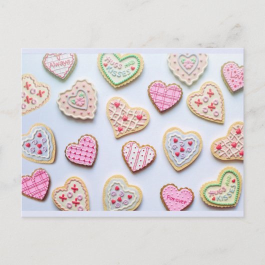 Valentijnsdag hartkoekjes briefkaart (Voorkant)