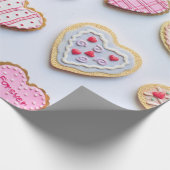 Valentijnsdag hartkoekjes cadeaupapier (Hoek)