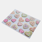 Valentijnsdag hartkoekjes         deurmat (Schuin)