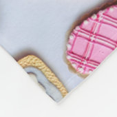 Valentijnsdag hartkoekjes fleece deken (Hoek)