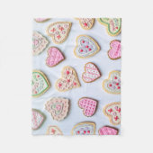 Valentijnsdag hartkoekjes fleece deken (Voorkant)