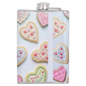 Valentijnsdag hartkoekjes heupfles (Achterkant)