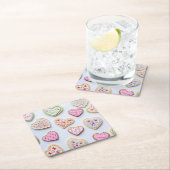 Valentijnsdag hartkoekjes kartonnen onderzetters (Insitu)