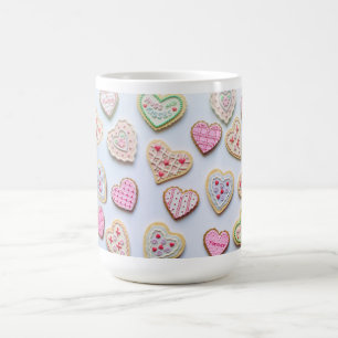 Valentijnsdag hartkoekjes koffiemok