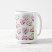 Valentijnsdag hartkoekjes koffiemok (Voorkant rechts)
