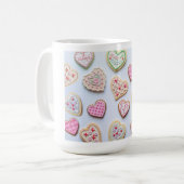 Valentijnsdag hartkoekjes koffiemok (Voorkant links)