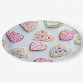 Valentijnsdag hartkoekjes        papieren bordje (Gekanteld)