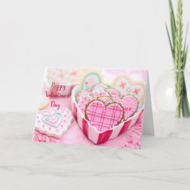 Valentijnsdag - Hartkoekjes - Personaliseer Feestdagen Kaart