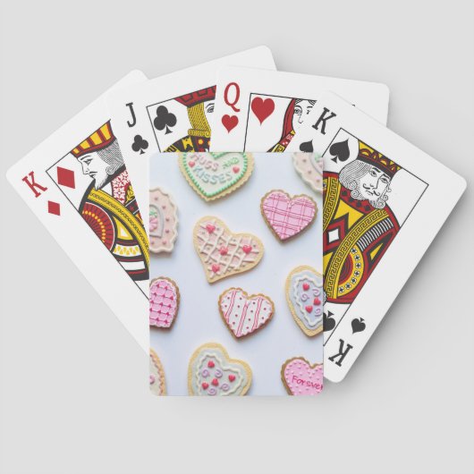 Valentijnsdag hartkoekjes pokerkaarten (Achterkant)